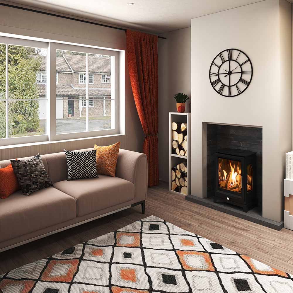 Paragon Edge 3S 3 Sided Balanced Flue NG Stove