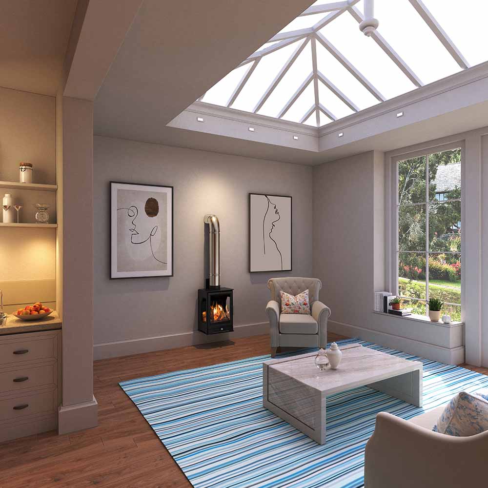 Paragon Edge 3S 3 Sided Balanced Flue NG Stove - Image 3